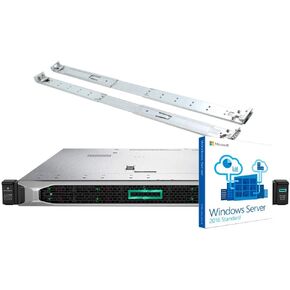 HP ProLiant DL360 Gen10 Server Bundle with Windows Server 2019, 2 Intel Silver 4110 8 Core CPUs, 256GB DDR4 RAM, 15.36TB Enterprise SSDs, RAID, Rail Kit