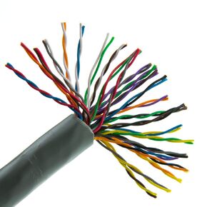 Bulk Cat5e Telco Trunk Cable, Gray, 24 AWG, 25 Twisted Pairs, CMR, Wooden Spool, 1000 Feet