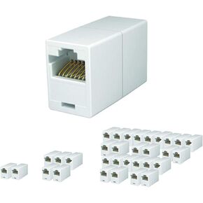 iMBAPrice Premium RJ45 Coupler - Cat6 Ethernet Cable Extender Female to Female Straight Modular Inline Coupler (Pack of 5)