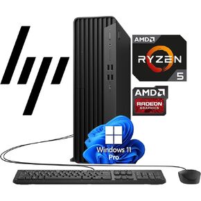 HP Elite SFF G9 Desktop Computer| 6-core 5GHz Ryzen-5 Processor(1.3 Times Faster Than Intel i7-1255U) | 16GB DDR5 RAM, 512GB SSD| WiFi| Bluetooth| HDMI, USB, RJ-45| Windows 11 Pro| W/Wired KB & Mouse