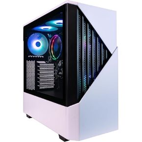 Periphio Castle Prebruilt Gaming PC - AMD Ryzen 7 5700G CPU (4.6 جيجا هرتز توربو) ، 64 جيجابايت DDR4 RGB RAM ، Radeon Vega 8 Graphics ، 4TB NVME Solid State SSD ، Windows 11 Gaming Computer Desktop ، WIFI + BT