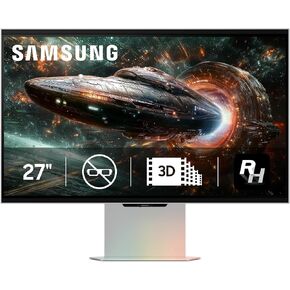 Samsung 27-inch Odyssey 3D G90XF, 4K, 165Hz, Gaming Monitor, 1ms Response Time, AMD FreeSync Premium, Ergonomic Stand, LS27FG900XNXZA, 2025