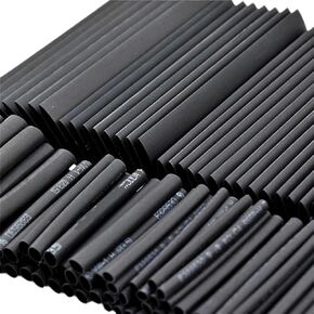 127pcs/lot Heat Shrink Tubing 7.28m 2:1 Black Tube Car Cable Sleeving Assortment Wrap Wire Kit TermoreTracTil Polyolefin Tubing New for Arrival 2025 High for Quality