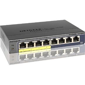 NETGEAR 8-Port Gigabit Smart Managed Plus Switch, 53w 4xPoE, ProSAFE Lifetime Protection (GS108PEv3) (Renewed)