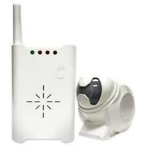 Wireless Annunciator Kit, Alarm System, Infrared, 2000 ft Range, 418MHZ, 9V Battery, AC Adapter