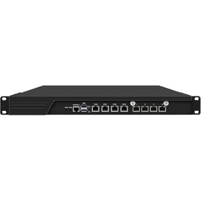 HUNSN 1U 19 Inch Rack Mount Firewall Appliance, VPN, Network Router, Intel N200, RJ55, AES-NI, 8 x 226-V 2.5GbE LAN, Console, VGA, GPIO, SIM Slot, Barebone, NO RAM, NO Storage, NO System