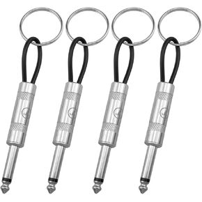 Silver Marshall Key Chains Wall mounted power amplifier key Holder Wall mounted key chain Kit Guitar Key chains for key hanger 4pcs (Silver)