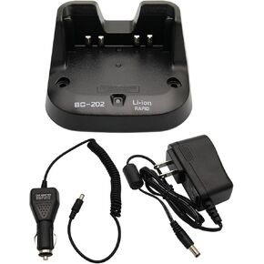BC-202 شاحن سريع DC 12V/24V شاحن سيارة متوافق مع ID-31A ID-31E ID-51A ID-51E ID-52A ID-52E RADIO BP-271 BP-272 BP-307 Charger Battery