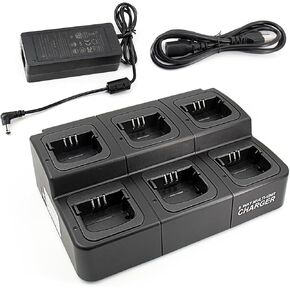 CP-200D Radio 6-Unit Multi-Charge متوافق مع R2 CP200D CP200 CP040 CP140 CP150 CP160 CP180 EP450S DEP450 GP3688 GP3188 Radios NNTN4851 NNTN4497 NNTN4970