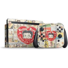 Skinit Decal Gaming Skin Compatible with Nintendo Switch Bundle - Officially Licensed Betty Boop Comic Strip Design