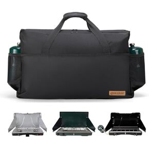 Camping Stove Carrying Case for Coleman 2-Burner,Camp Stove Carry Bag for Camp Chef Everest 2-burner Stoves | Heavy-Duty Water-Resistant Stove Storage bag | Adjustable Shoulder Strap & Large Pockets