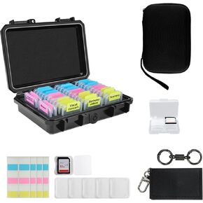 37 Slots Memory Card Case & 32-Slot Black Portable SD Card Holder & 32-Slot Black Portable SD Card Holder