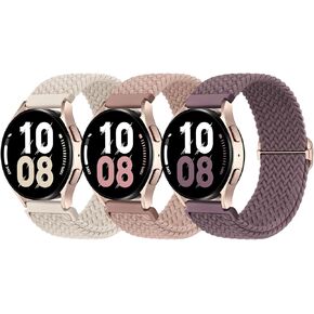 نطاقات ساعة 20 مم متوافقة مع Samsung Galaxy Watch 7 Fe 6 5 4 44mm 44mm ، Galaxy Watch 6 4 Classic ، Galaxy Watch 5Pro ، Galaxy Watch 3 41mm ، Galaxy Active2 ، 3Pack Stretchy Watch Straps للنساء والرجال in Kuwait