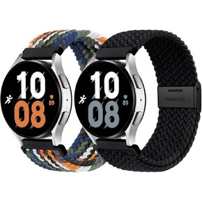 20mm Watch Bands Compatible with Samsung Galaxy Watch 7 FE 6 5 4 40mm 44mm, Galaxy Watch 6 4 Classic, Galaxy Watch 5Pro, Galaxy Watch 3 41mm, Galaxy Active2, 3Pack Stretchy Watch Straps for Women and Men