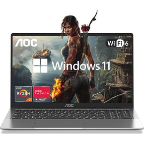 Laptop with AMD Ryzen 7 5700U Processor(Up to 4.3GHz), 16“ FHD Display Laptop Computer with 16GB RAM 512GB NVMe SSD, BT5.2, WiFi 6, USB3.2, 53Wh Battery,Backlit Keyboard,Type-C