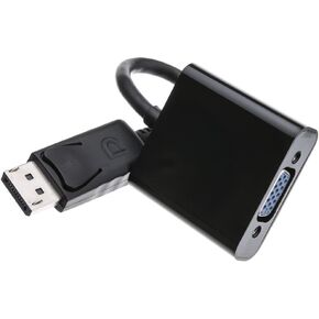 DisplayPort to VGA Adapter Cable, DisplayPort Male to HD15 Female, Only Works from DisplayPort to VGA, 6 inch