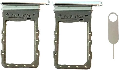2pcs-Single SIM Card Tray Holder Slot + Card Ejector pin for Samsung Galaxy Z Flip 6 F741 (Silver) in Saudi Arabia