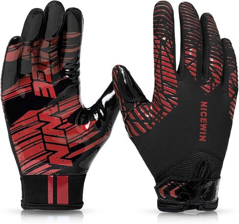 NICEWIN Football Gloves Adult Football Receiver Gloves for Men and Women White-XLargre-Adult in Saudi Arabia