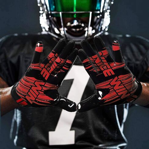 NICEWIN Football Gloves Adult Football Receiver Gloves for Men and Women White-XLargre-Adult in Saudi Arabia