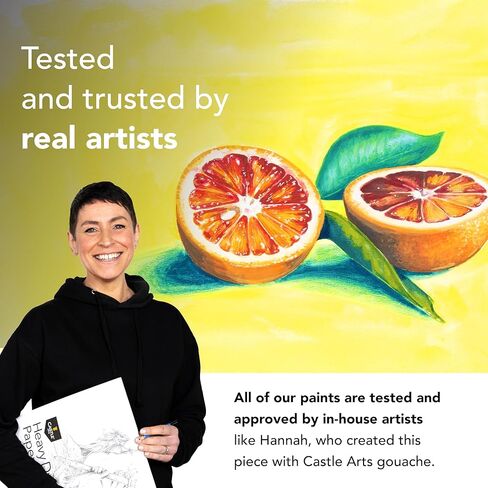 مجموعة أنابيب الغواش المكونة من 24 قطعة من Castle Art Supplies | 24 × 12 مل ألوان رائعة وغير شفافة وذات أساس مائي | متعددة الاستخدامات وسهلة الاستخدام للفنانين البالغين والمبتدئين والمحترفين | في صندوق عرض قوي وأنيق in Kuwait