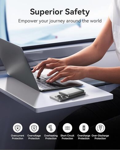 Kuulaa for MagSafe Battery Pack 10000mAh, Alloy Type C 20W Ultra Slim Wireless Portable Phone Charger with USB-C Cable, 0.51in Magnetic Power Bank for iPhone 16/15/14/13/12 (Silver) in Kuwait