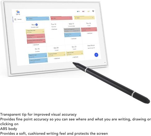 Pen Compatible with Skylight Calendar, Changingtouch Smart Display,Canupdog Kaclendar Digital Calendar, 3 in 1 Capacitive for Touch Screen Calendar (Black) in Saudi Arabia