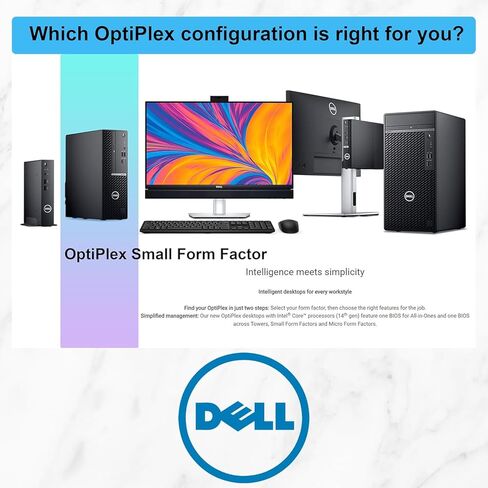 Dell Optiplex SFF Business سطح المكتب Computer | 12 Gen Intel I9-12900K 16-Core | 64GB DDR5 RAM | 2TB PCIE NVME SSD | كمبيوتر مدمج | Wi-Fi 5 | دعم عرض مزدوج 4K | HDMI و DP | Windows 11 Pro in Saudi Arabia