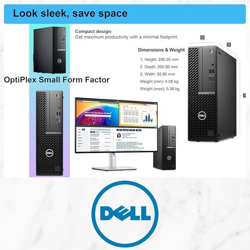 Dell Optiplex SFF Business سطح المكتب Computer | 12 Gen Intel I9-12900K 16-Core | 64GB DDR5 RAM | 2TB PCIE NVME SSD | كمبيوتر مدمج | Wi-Fi 5 | دعم عرض مزدوج 4K | HDMI و DP | Windows 11 Pro in Saudi Arabia