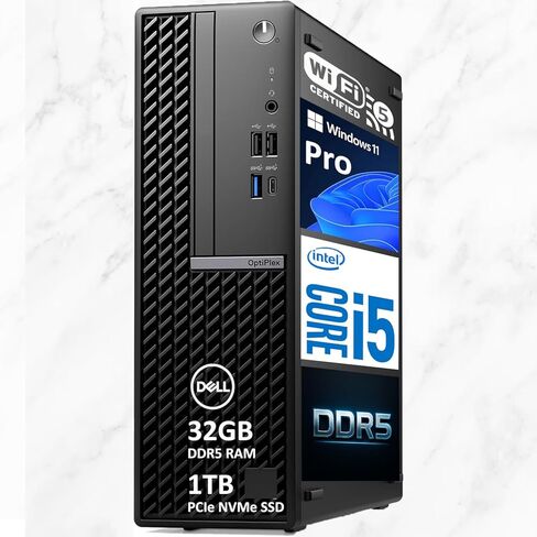 Dell Optiplex SFF Business سطح المكتب Computer | 12 Gen Intel I9-12900K 16-Core | 64GB DDR5 RAM | 2TB PCIE NVME SSD | كمبيوتر مدمج | Wi-Fi 5 | دعم عرض مزدوج 4K | HDMI و DP | Windows 11 Pro in Saudi Arabia