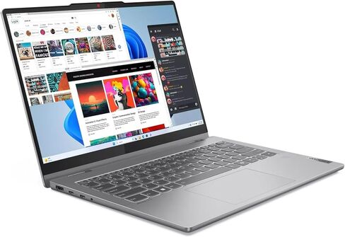 Lenovo IdeaPad Flex 5i 2-in-1 Laptop - Office Lifetime, 14" WUXGA Touchscreen, Intel 10-Core 7 150U(>i7-1355U), Copilot AI Laptop, Fingerprint Reader, Backlit KB, Windows 11 Pro, 16GB RAM, 1TB SSD in Saudi Arabia