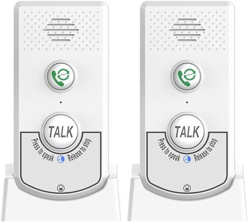 Irishom 2 Pack Interconds Wireless for Home Voice ثنائي الاتجاه المنزلي Home Ultra المسافات الطويلة المحمولة الصوتية اللاسلكية داخل الهاتف غرفة المتصل المسنين إلى غرفة الاتصالات in Kuwait