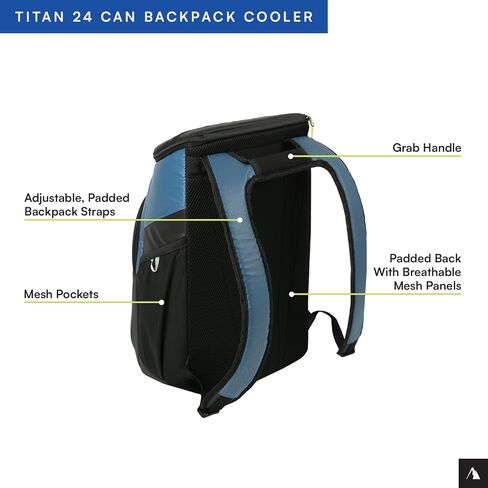 Titan 24 Can Backpack Cooler, Keeps Ice Up to 2 Days in Kuwait