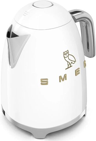 Smeg X Ovo 1.7L Electric Kettle ، Ovo Collection Smeg Kettle ، 50 style lead style style 7-cup electric (White) in Kuwait