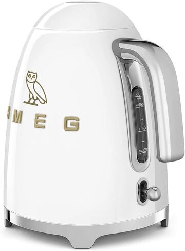 Smeg X Ovo 1.7L Electric Kettle ، Ovo Collection Smeg Kettle ، 50 style lead style style 7-cup electric (White) in Kuwait