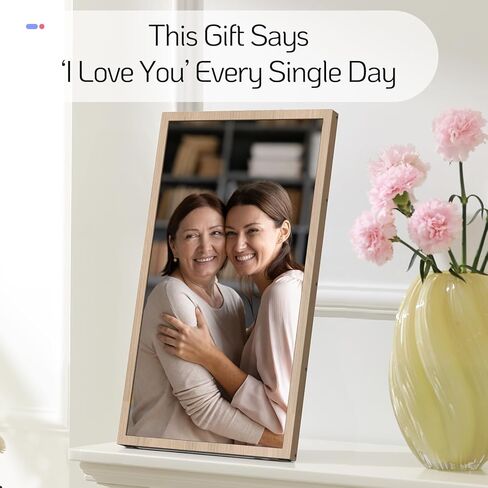 إطار صور رقمي NexFoto سعة 32 جيجابايت مقاس 10.1 بوصة، إطار صورة رقمي WiFi، إطار صورة إلكتروني مع شاشة لمس IPS، سهل مشاركة صور الفيديو عبر التطبيق، قابل للتركيب على الحائط، هدية للأجداد in Kuwait