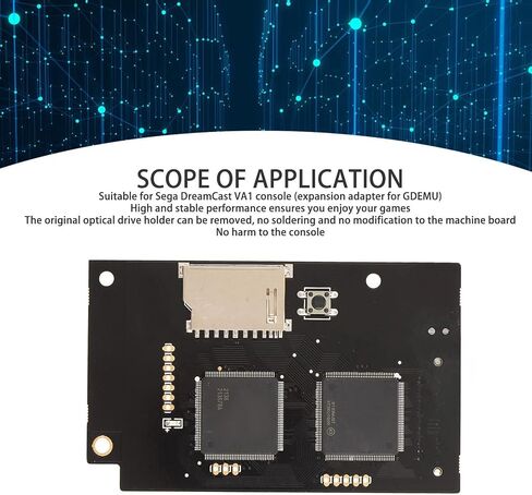 Septpenta Replacement Optical Drive Simulation Board with 64GB Memory Card, GDEMU V5.15B Replacing The Memory Card Holder, Mount Kit for Dreamcast VA1(Purple) in Saudi Arabia