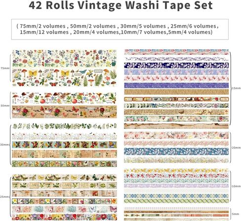 شريط واشي الخريف من emmoolife وأشرطة PET لليوميات، أشرطة واشي كلاسيكية 3 لفات و6 لفات شريط راتنج مقاوم للماء يستخدم كملصق لسجلات القصاصات والحرف اليدوية، والمجلات غير المرغوب فيها، والمخططين، والحرف اليدوية in Kuwait