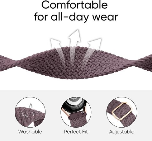 نطاقات ساعة 20 مم متوافقة مع Samsung Galaxy Watch 7 Fe 6 5 4 44mm 44mm ، Galaxy Watch 6 4 Classic ، Galaxy Watch 5Pro ، Galaxy Watch 3 41mm ، Galaxy Active2 ، 3Pack Stretchy Watch Straps للنساء والرجال in Kuwait