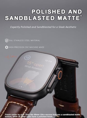 REZERO WATTER حزام موصلات لـ Apple Watch ، محولات 316L من الفولاذ المقاوم للصدأ الملحقات Apple Band قابلة للاستبدال لسلسلة IWATCH 10/9/8/6/5/4/4/SE ، Ultra 2/1 ، 40/41/42/44/45/46/49mmmm in Kuwait