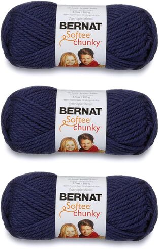 Bernat Softee Chunky Yarn Super Bulky #6, Denim Ombre, 3 Skeins in Saudi Arabia