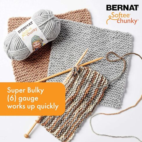 Bernat Softee Chunky Yarn Super Bulky #6, Denim Ombre, 3 Skeins in Saudi Arabia