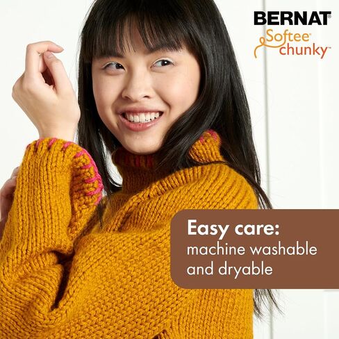 Bernat Softee Chunky Yarn Super Bulky #6, Denim Ombre, 3 Skeins in Saudi Arabia