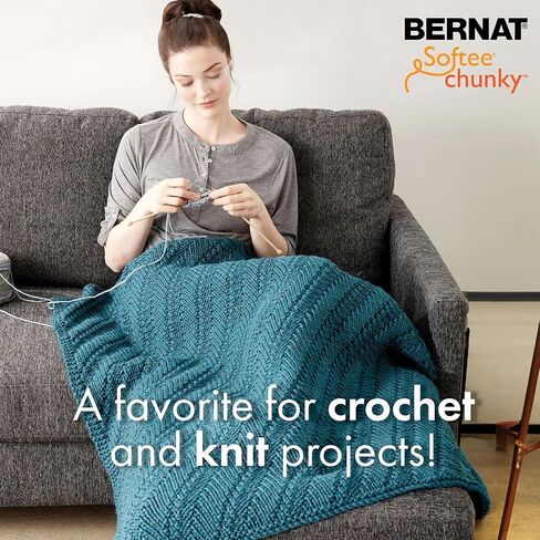 Bernat Softee Chunky Yarn Super Bulky #6, Denim Ombre, 3 Skeins in Saudi Arabia