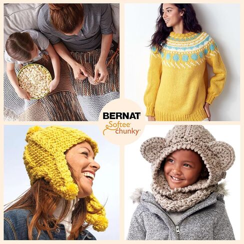 Bernat Softee Chunky Yarn Super Bulky #6, Denim Ombre, 3 Skeins in Saudi Arabia