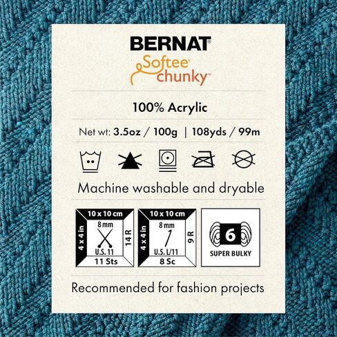 Bernat Softee Chunky Yarn Super Bulky #6, Denim Ombre, 3 Skeins in Saudi Arabia