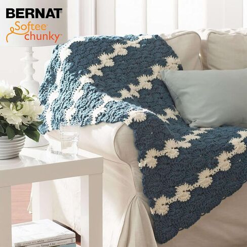 Bernat Softee Chunky Yarn Super Bulky #6, Denim Ombre, 3 Skeins in Saudi Arabia