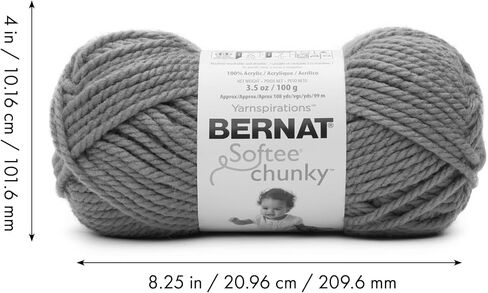 Bernat Softee Chunky Yarn Super Bulky #6, Denim Ombre, 3 Skeins in Saudi Arabia