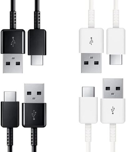 Short 8inch (2xPack) USB Type-C Cable Compatible with Your Streaming Sticks, Rii, Nintendo Switch, SNES, NES Classic Also Fast Quick Charges Plus Data Transfer! (White) in Saudi Arabia
