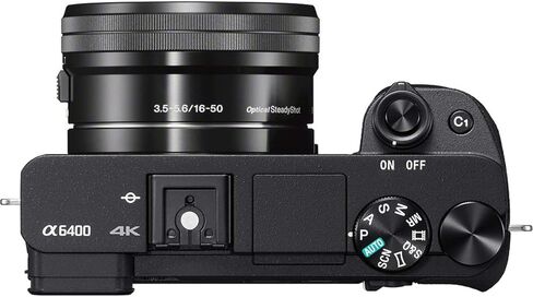 Sony a6400 4K Mirrorless Camera Body ILCE-6400/B with FE 50mm F1.8 Lens Kit Bundle with Deco Gear Travel Case 2X Extra Battery Essential Photography Accessory Set in Saudi Arabia