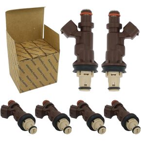Fuel Injectors Compatible with Toyota 1999-2002 4Runner 1999-2004 Tacoma 2000-2004 Tundra 3.4L V6 Replaces 23209-62040 2172933 Set of 6